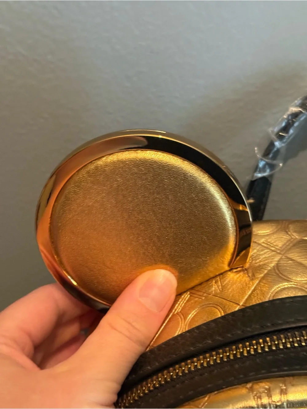 Loungefly Metallic Gold 50th Anniversary Mini Backpack